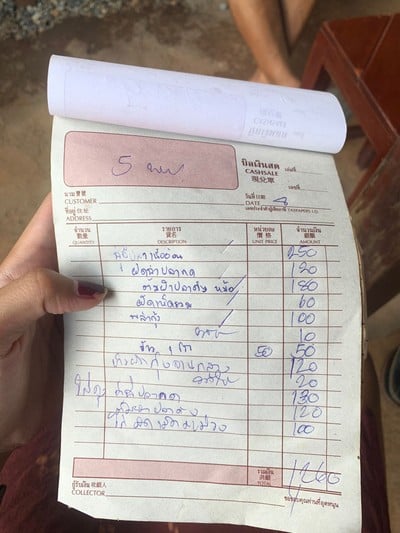 ป้ายราคาหรือสมุดเมนู
