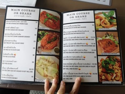 ป้ายราคาหรือสมุดเมนู