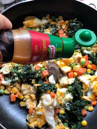 วิธีทำ ผักโขมผัดไข่