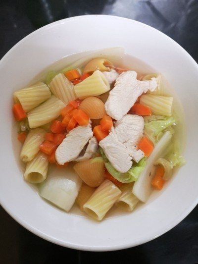 วิธีทำ ซุปมะกะโรนีผักไก่ วิธีทำ ซุปมะกะโรนีผักไก่