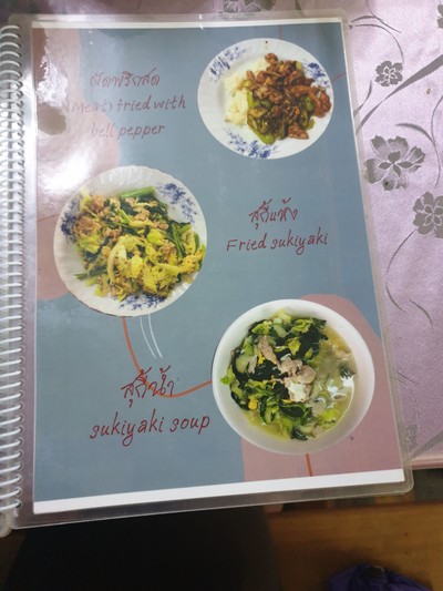ป้ายราคาหรือสมุดเมนู