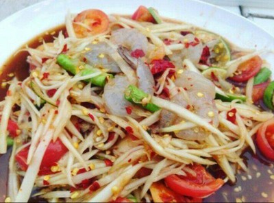 ตำปูปลาร้ากุ้งสด