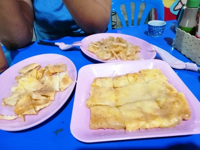 โรตีธรรมดา, โรตีใส่ไข่, โรตีไข่+ข้าวโพด