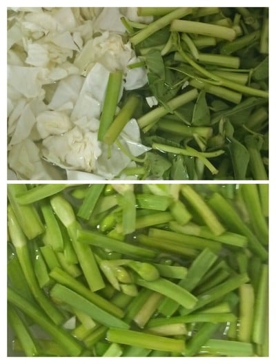เพิ่มผักลวก (กะหล่ำปี,ก้านจอง,ผักบุ้ง)