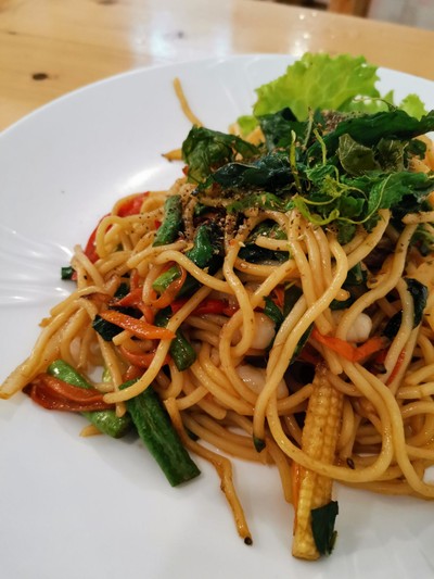 สปาเก็ตตี้ผัดขี้เมา ทะเล