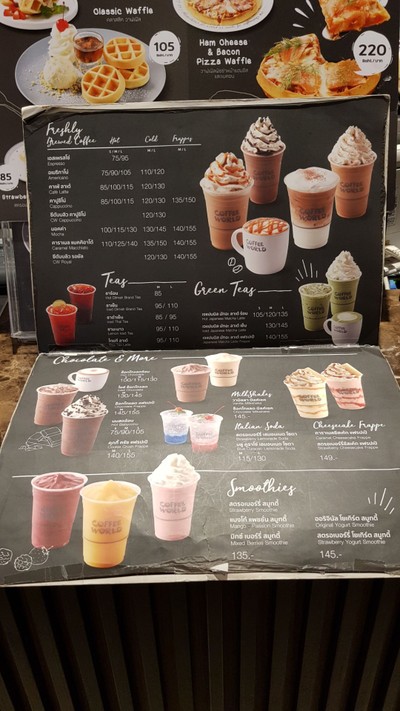 ป้ายราคาหรือสมุดเมนู