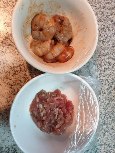 วิธีทำ ข้าวต้มกุ้ง+หมูสับ