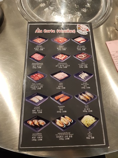 ป้ายราคาหรือสมุดเมนู