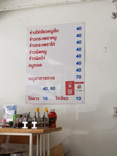 ป้ายราคาหรือสมุดเมนู