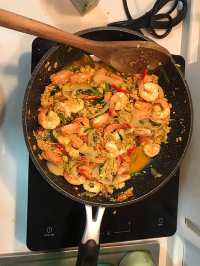 กุ้งผัดผงกะหรี่