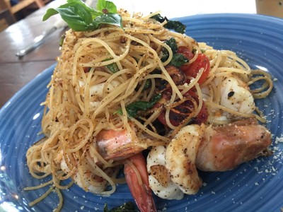 แองเจิ้ลแฮร์ผัดพริกแห้งทะเล