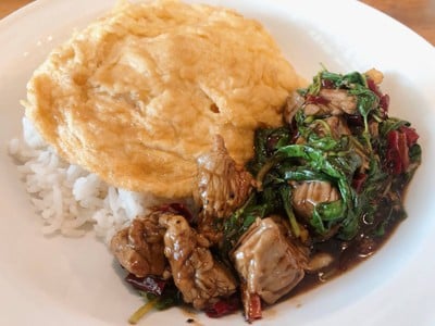 เมนูของร้าน กะเพราเนื้อบางโพ บางโพ
