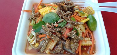 ยำข้าวโพดกุ้งสด-สุก..70-100