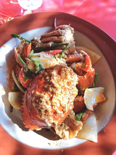 เมนูผัดผงกะหรี่นั่นเอง ครึ่งกก. 450 บาท 