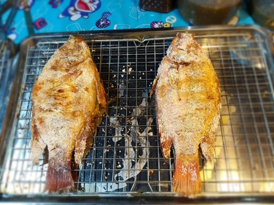 ปลาทับทิมเผาเกลือ