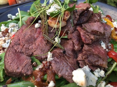 Rocket salad + beef