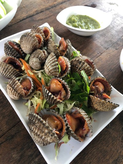 หอยแครงลวก