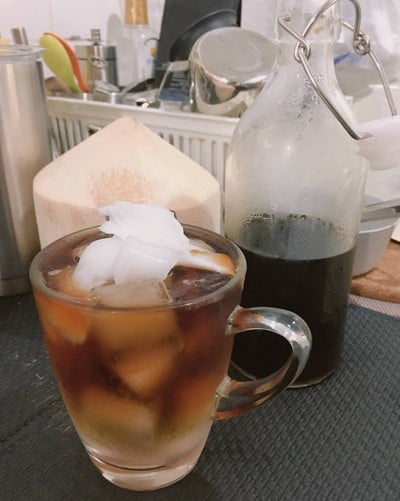 กาแฟสกัดเย็นน้ำมะพร้าวอ่อน