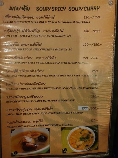 ป้ายราคาหรือสมุดเมนู