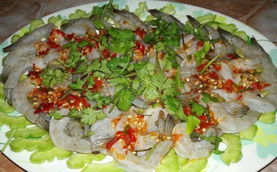 กุ้งแช่น้ำปลา