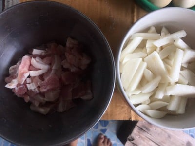 วิธีทำ แกงหมูกับมันแกว