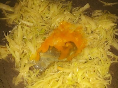 วิธีทำ มะละกอผัดไข่