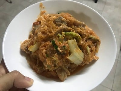 สุกี้แห้งหมูหมัก