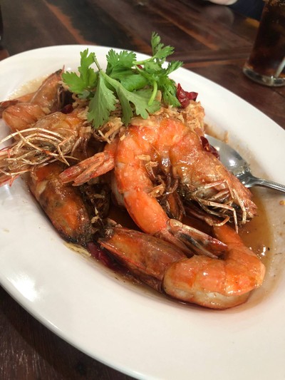 กุ้งทอดซอสมะขาม