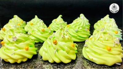 เมอแรงค์ต้นคริสมาสต์ เมนูเทศกาลคริสมาสต์ ทำเป็นของขวัญของฝากช่วงเทศกาล