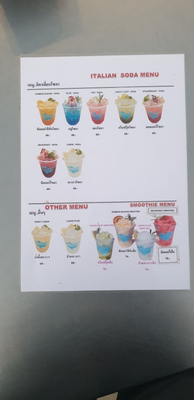 ป้ายราคาหรือสมุดเมนู
