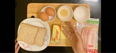 วิธีทำ French toast bacon cheese