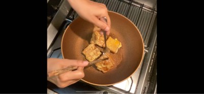 วิธีทำ French toast bacon cheese