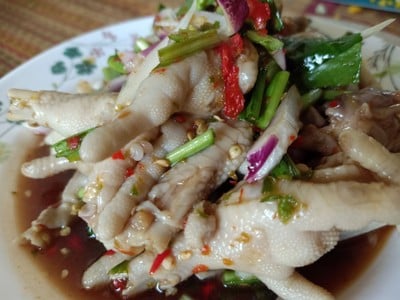 🐔ยำตีนไก่🐔สูตรน้ำปลาร้า