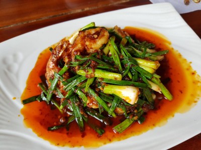 กุ้งผัดพริกเผา