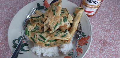 ไข่เจียวต้นหอม ไข่เจียวต้นหอม