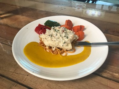 Spaghetti Cod Steak