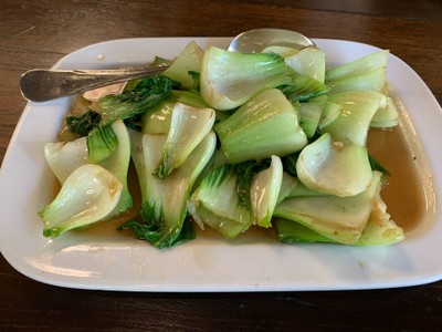 ผักเบบี้ฮ่องเต้ผัดน้ำมันหอย