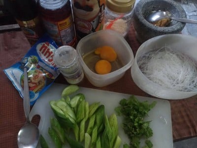 วิธีทำ แตงกวาผัดไข่ใส่วุ้นเส้น