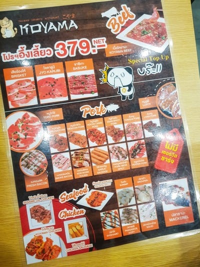 ป้ายราคาหรือสมุดเมนู