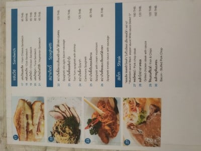 ป้ายราคาหรือสมุดเมนู