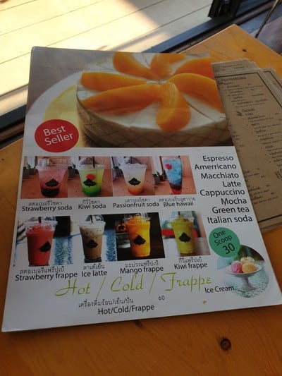 ป้ายราคาหรือสมุดเมนู