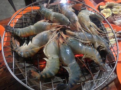 กุ้งแม่น้ำเป็นตัวใหญ่
