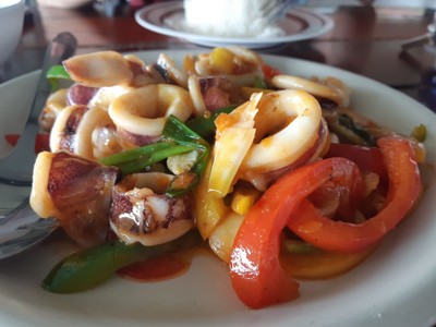 ปลาหมึกผัดไข่เค็ม