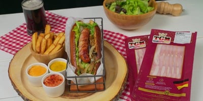 ฮอทด็อกมานไฮเมอร์เวียนนาพันเบคอนคอทเทจ