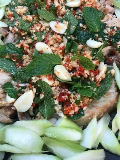 หมูมะนาวแบบย่าง 