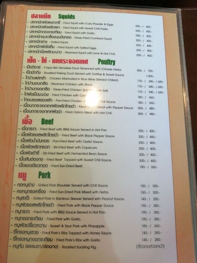 ป้ายราคาหรือสมุดเมนู