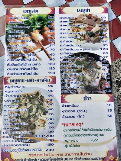 ป้ายราคาหรือสมุดเมนู