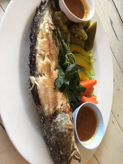 ปลาช่อนเผาเกลือ