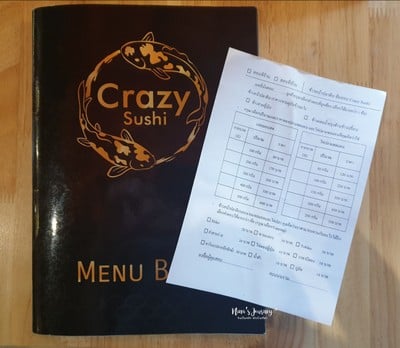 ป้ายราคาหรือสมุดเมนู