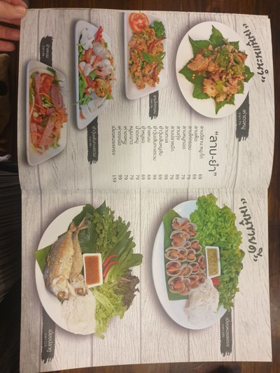 ป้ายราคาหรือสมุดเมนู